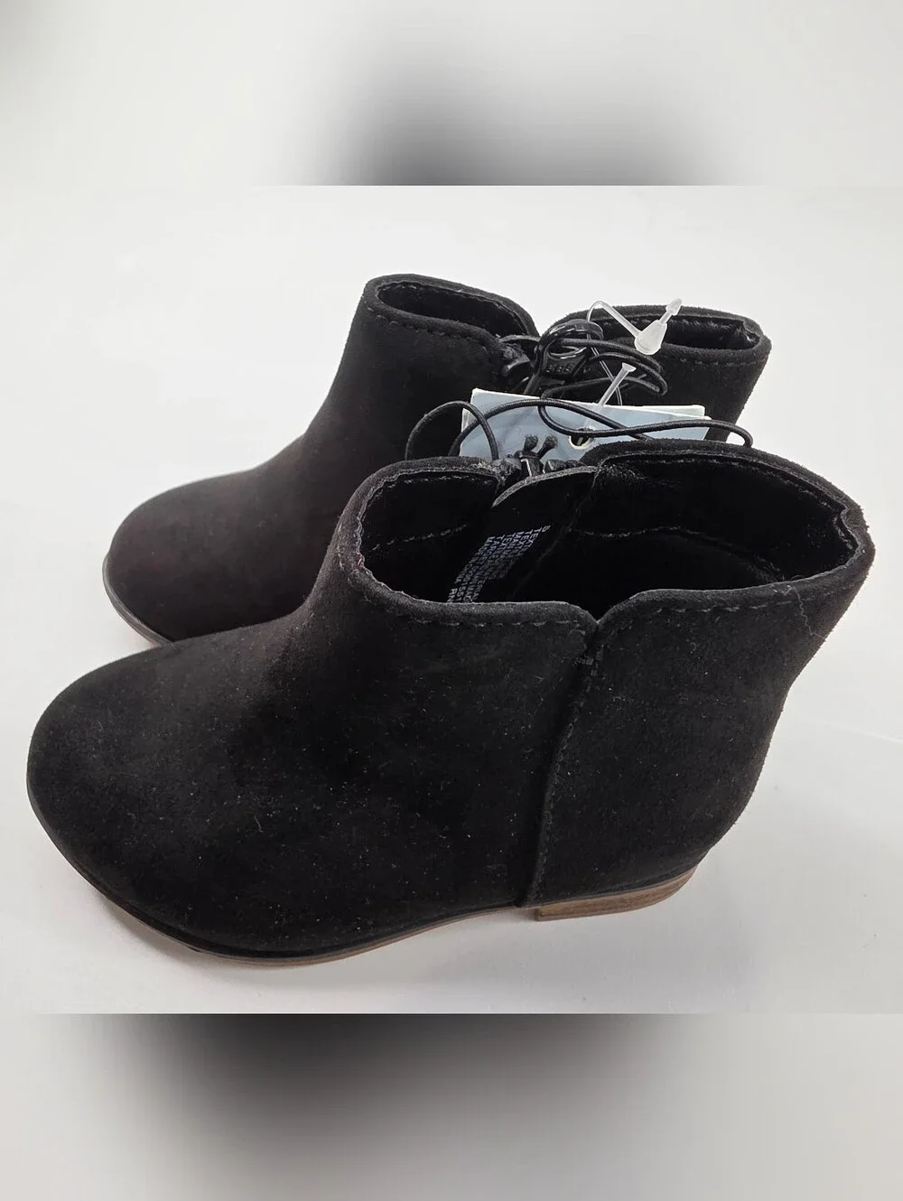 NWT Cat & Jack Girls' Suede Ankle Boots Size 5 Black 4012-